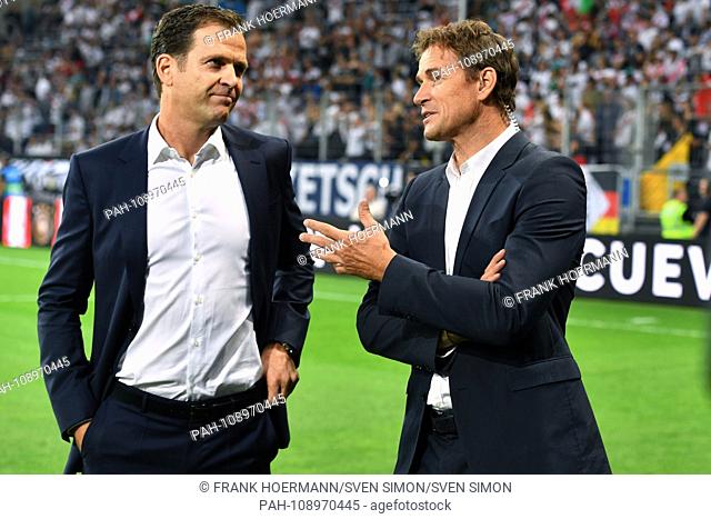 v.li: Oliver BIERHOFF (Team Manager GER) with Jens LEHMANN (Ex goalkeeper). Soccer Laenderspiel, Germany (GER) -Peru (PER) 2-1 on 09/09/2018 in Sinsheim /...