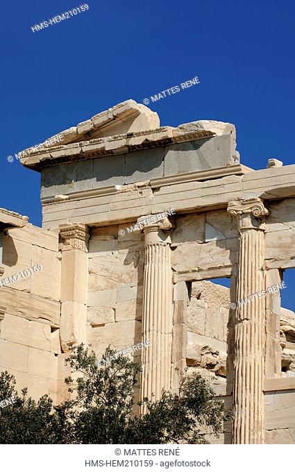 Greece, Attica, Athens, Acropolis, listed as World Heritage by UNESCO, the Erechtheum temple
