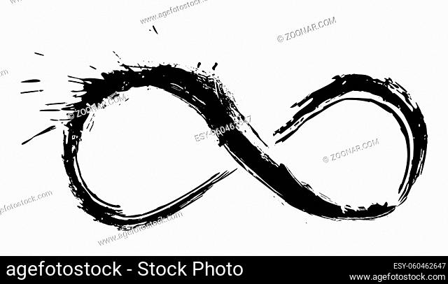 Infinity symbol created in grunge style