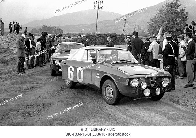 Alfa Romeo GTA in the Corsica rally, 1965