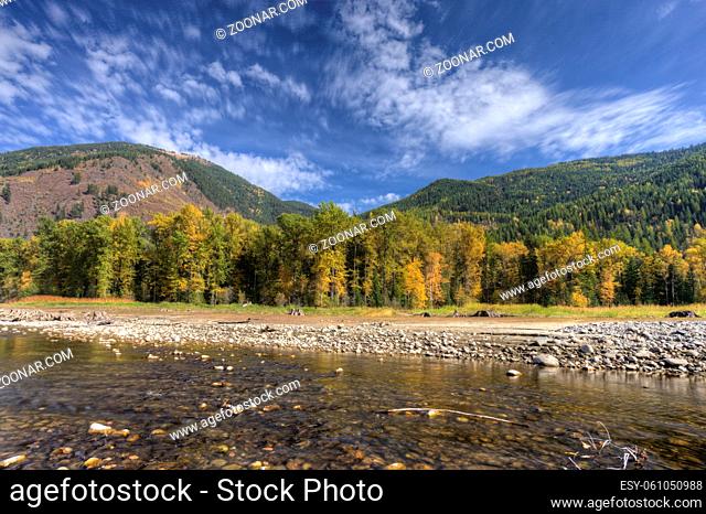 Fall colors near Sullivan Lake in northeast Washington state