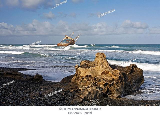 Shipwreck American Star an Playa de Garcey near Pajara - Fuerteventura , Canary Islands