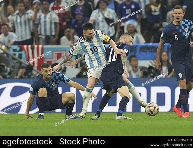 12/13/2022, Lusail Iconic Stadium, Doha, QAT, World Cup FIFA 2022, semi-finals, Argentina vs Croatia, in the picture Argentina's forward Lionel Messi