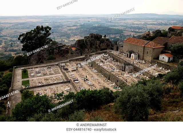 Ancient cemetery in Monsanto, Portugal with a nice view from above