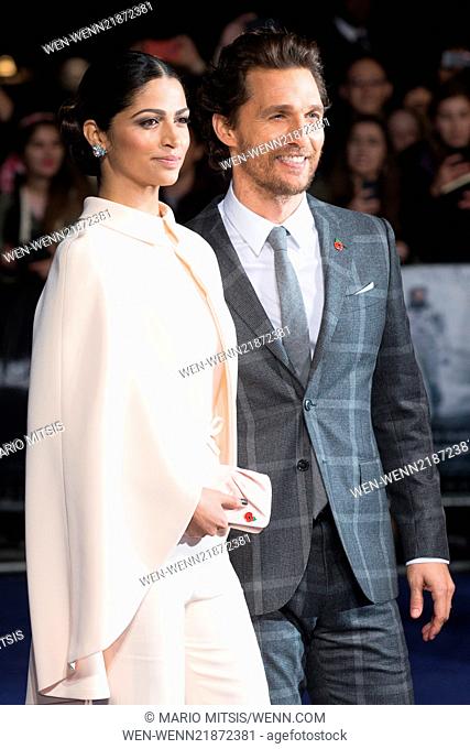 'Interstellar' UK film premiere held at the Odeon Cinema Leicester Square - Arrivals Featuring: Matthew McConaughey, Camila Alves Where: London