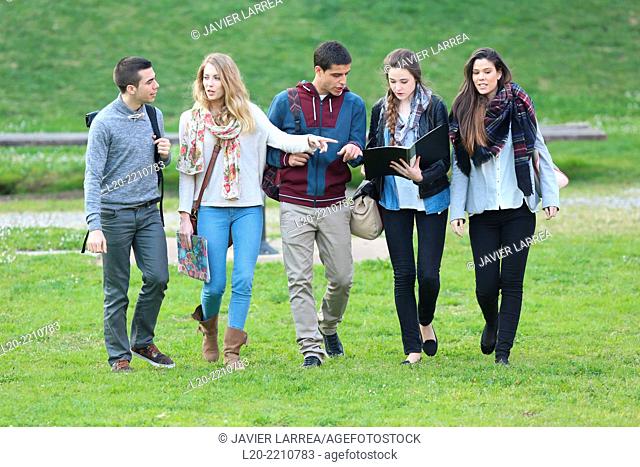 Young students at campus