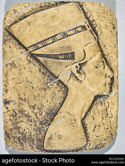 Egypt. Bas relief likeness of Queen Nefertiti