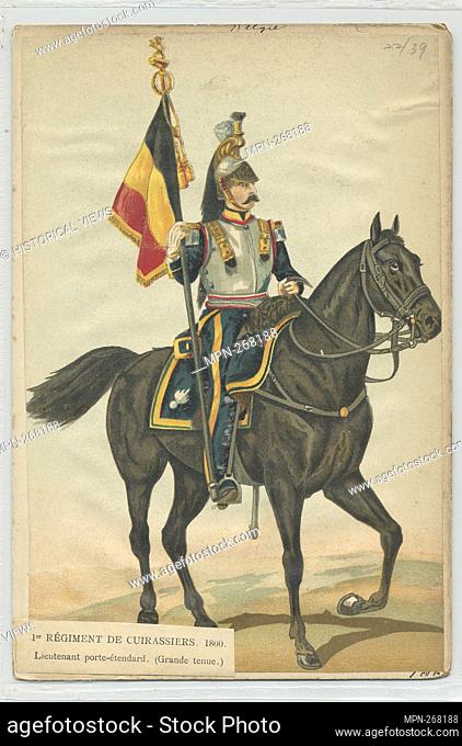 1-er Régiment de cuirassiers. Lieutenant porte-étendard. (Grande tenue). 1860. Vinkhuijzen, Hendrik Jacobus (Collector). The Vinkhuijzen collection of military...