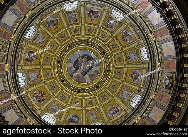 Dome, St. Stephen's Basilica, Budapest, Hungary, Europe