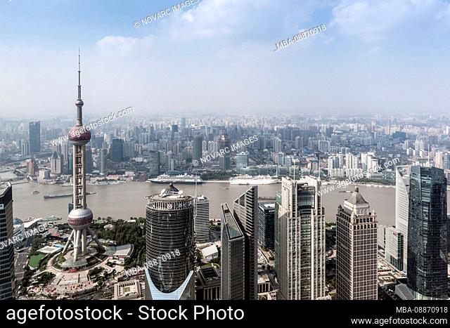 Oriental Pearl Tower, Lujiazui financial district, Pudong, Shanghai, China