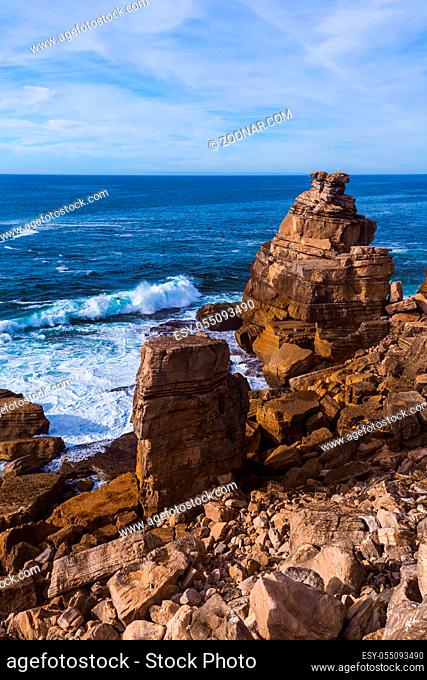Coast in Peniche - Portugal - travel background