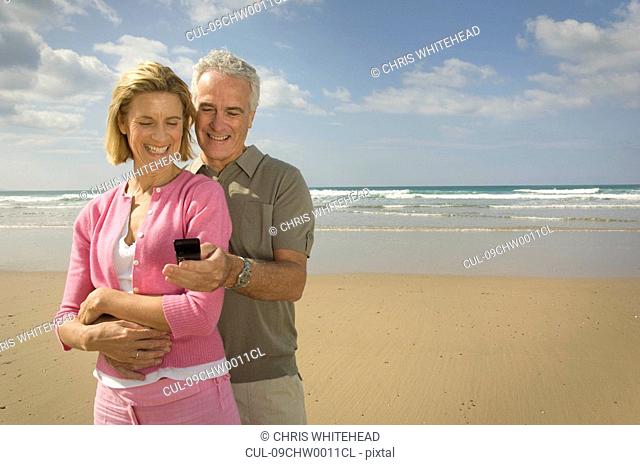 Couple embracing on a beach