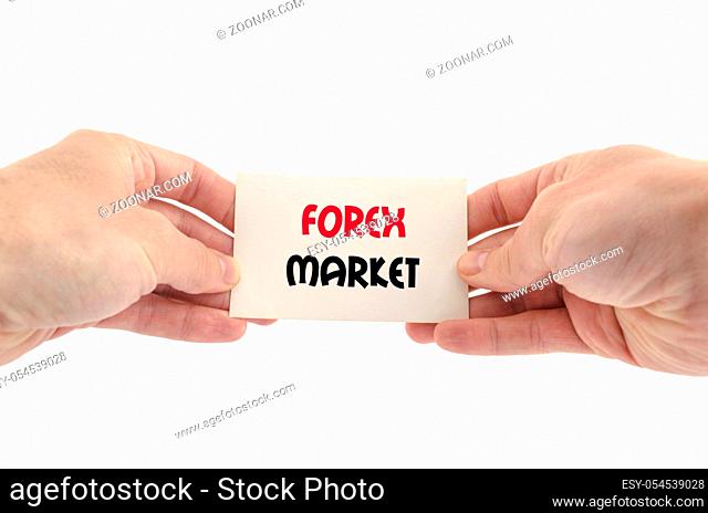 Forex market text concept isolated over white background