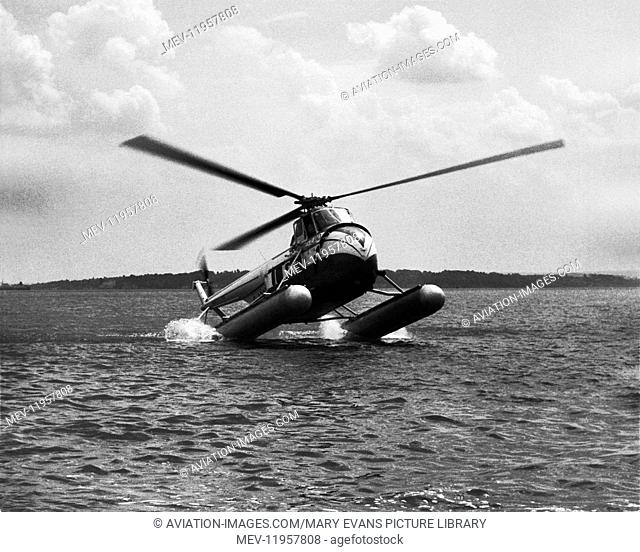 Civil Demonstrator Westland Ws-55 Whirlwind Landing on a Lake with Floats