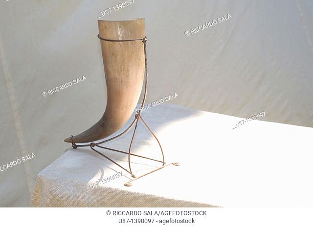Italy, Lombardy, Medieval Festival, Drinking Horn