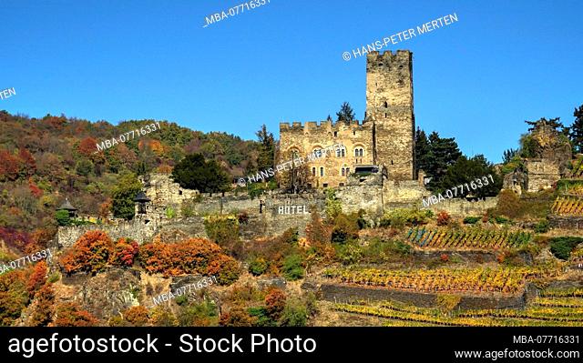 Gutenfels Castle above Kaub, Rhine Valley, Rhineland-Palatinate, Germany