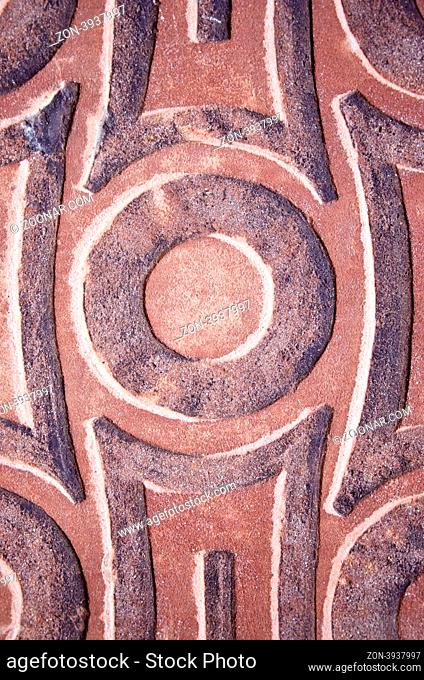 Detail of old building wall ornaments. Outdoor architecture background