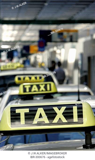 Taxi at the Frankfurt Airport, Hessen, Deutschland