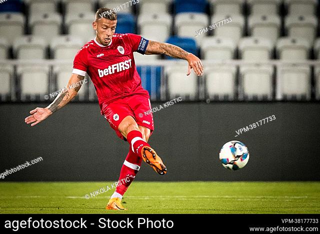 Antwerp's Toby Alderweireld pictured in action during a game between Belgian Royal Antwerp FC and Kosovar Klubi Futbollistik Drita