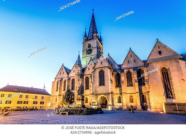 Romania, Sibiu City, Evangelical Cathedral of Sebiu, Teutsch Monument