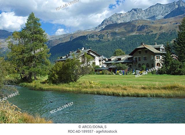 Mountain village, Sils, Grisons, Engadin, Switzerland, Graubünden