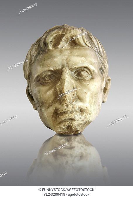 Roman sculpture of the Emperor Augustus, excavated from El-Jem, sculpted circa 27BC-14AD The Bardo National Museum, Tunis, Inv No: C. 72