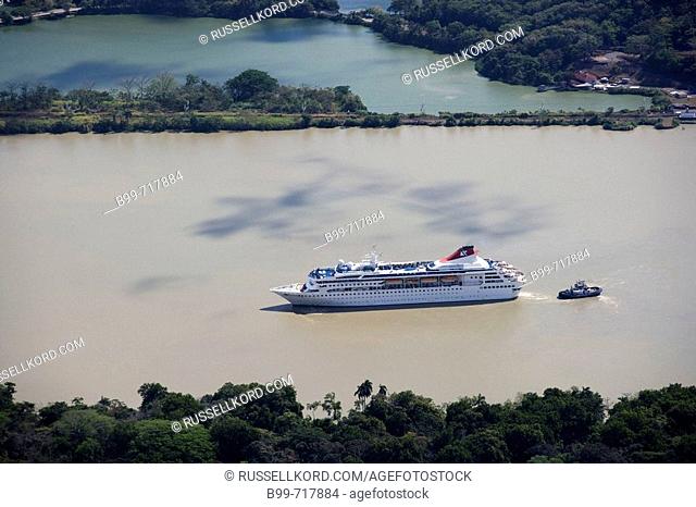Cruise Ship Culebra Galliard Cut Panama Canal Republic Of Panama