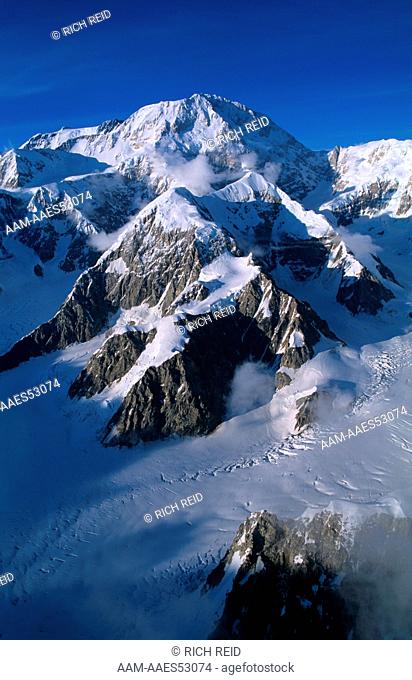 Kahiltna Peaks (13440') and Glaciers near Mt. McKinley, Denali NP, AK