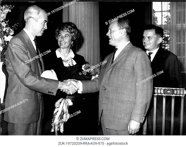 June 25, 1962 - Berlin, Germany - Politician WILLY BRANDT receives actor JAMES STEWART and his wife GLORIA at the XII International Film Festival in Berlin