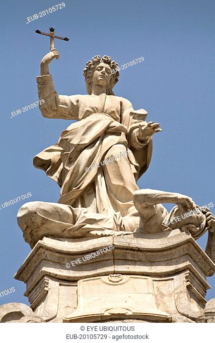 Statue of Saint Rosalia outside Cathedral