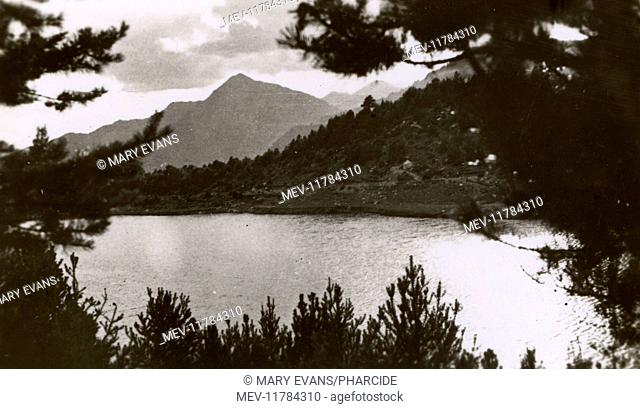 Estany (Lake) in the village of Engolasters, parish of Escaldes-Engordany, Principality of Andorra, a sovereign microstate in south-west Europe