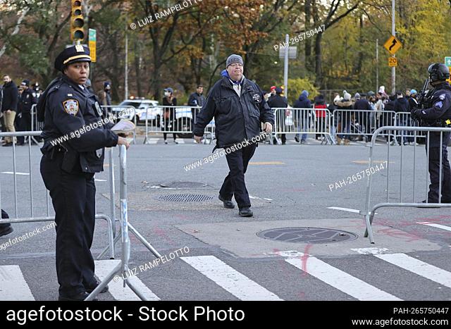 Central Park West, New York, USA, November 24, 2021 - Lieutenant Eugene J. Whyte, DCPI During a Press Conference at the Macys Thanksgiving Day Parade Balloon...