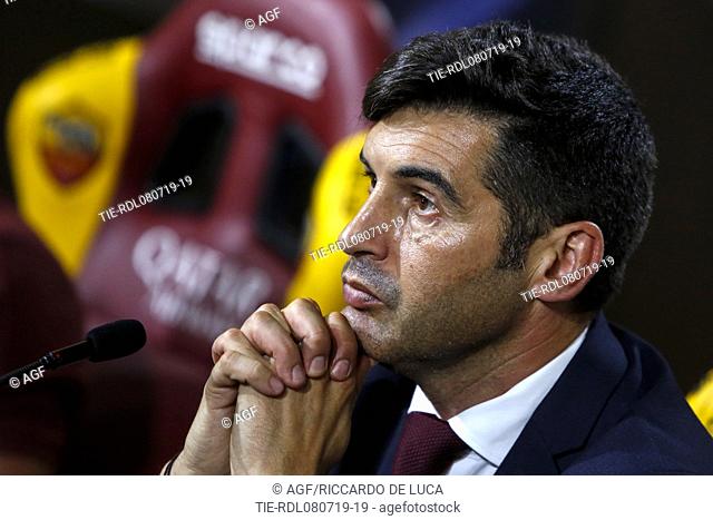 Press conference to present the new AS Roma coach, Paulo Fonseca, Rome,  Italy 08 July 2019, Stock Photo, Picture And Rights Managed Image. Pic.  TIE-RDL080719-18 | agefotostock