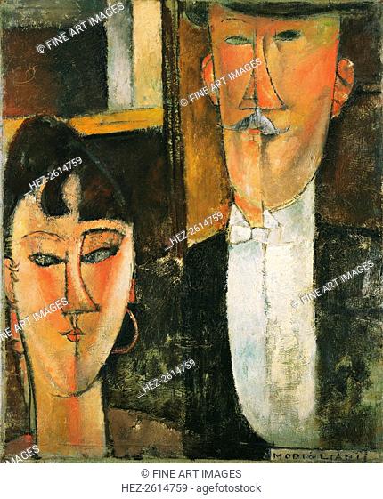 Bride and Groom. Artist: Modigliani, Amedeo (1884-1920)