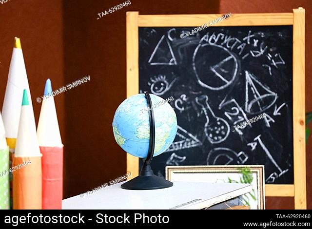 RUSSIA, IVANOVO - OCTOBER 2, 2023: A classroom at the Interdom International Boarding School named after Yelena Stasova. Being founded in 1933