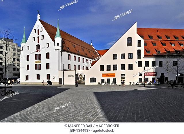 St. Jakobsplatz square with city museum, Munich, Bavaria, Germany, Europe