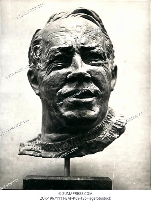Nov. 11, 1967 - Private View of The Annual Exhibition of The Society of Portrait Sculptors. There was a Private View if the Fifteenth Annual Exhibition of the...