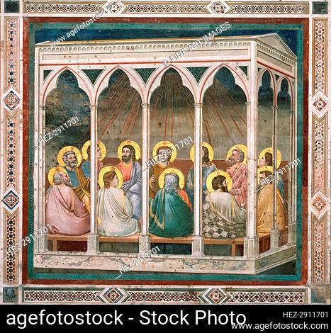 Pentecost (From the cycles of The Life of Christ), 1304-1306. Creator: Giotto di Bondone (1266-1377)