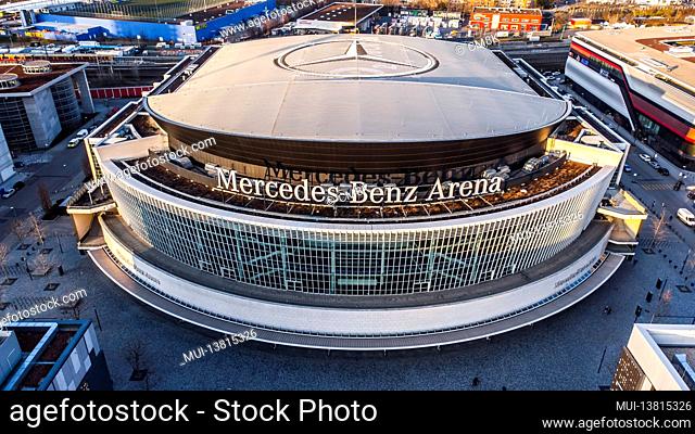 Mercedes Benz Arean in Berlin from above - aerial view - travel photography