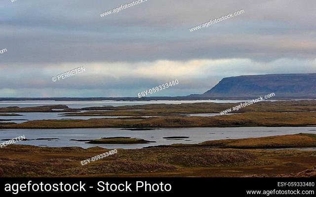 Coastal landscape near Budardalur. West coast of Iceland