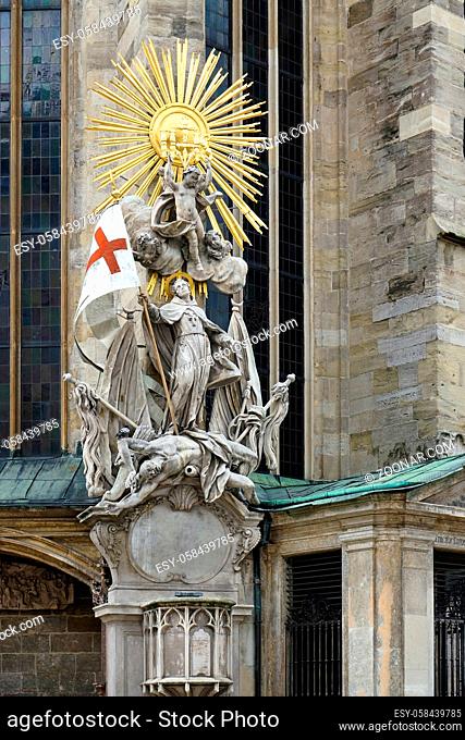 Statue at St Stephens Cathedral in Vienna