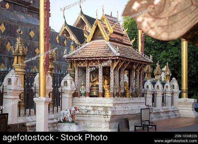 The Wat Prathat Lampang Luang near of the city of Lampang in North Thailand
