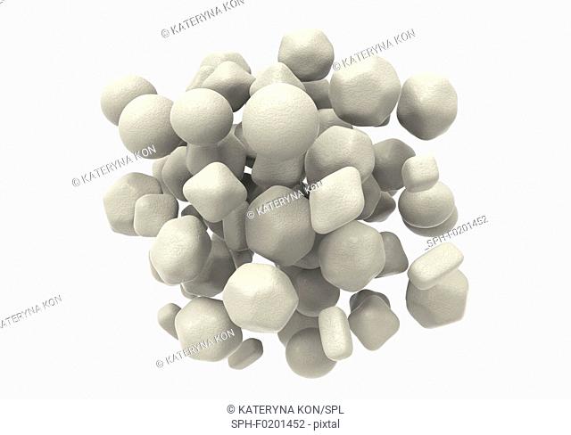 Zinc oxide nanoparticles, illustration