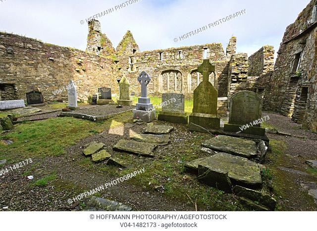 The ruins and graveyard of Timoleague Abbey, County Cork, Ireland, Europe