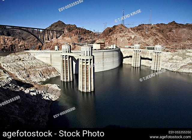 The Hoover dam, 1935, on the Colourado river, Nevada, United States