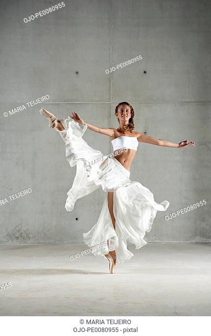 Dancer wearing ornate skirt