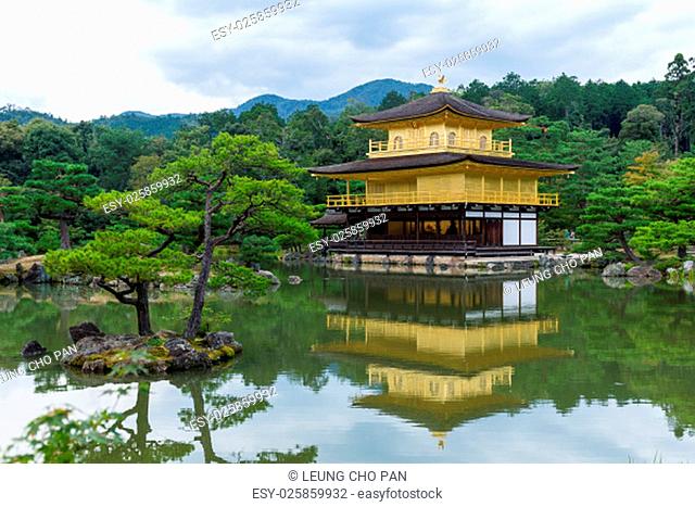 Temple of the golden pavillion (Kinkakuji) in Kyoto, Japan