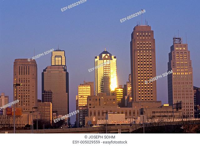 Kansas City skyline at sunrise, MO