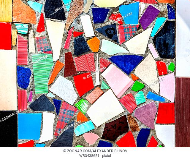 Abstract multicolored ceramic mosaic texture as a creative background