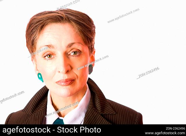 Portrait of Business woman isolated on white